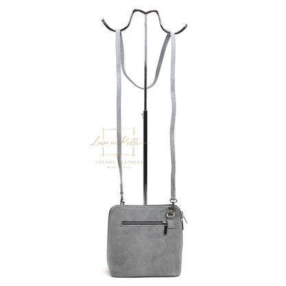 Ella Small Square Suede Crossbody Bag with Detachable Straps