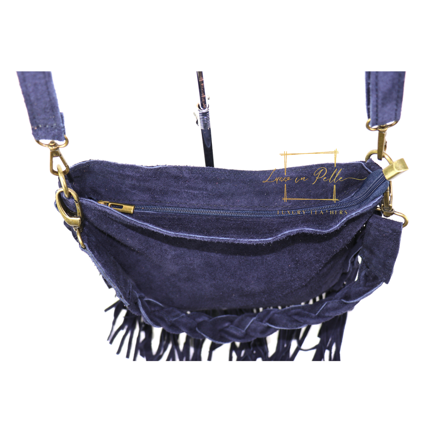 Marina Suede Shoulder & Crossbody Bag with Fringe