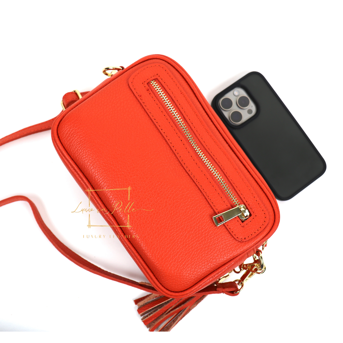 Bella Genuine Italian Pebbled Leather Box Bag