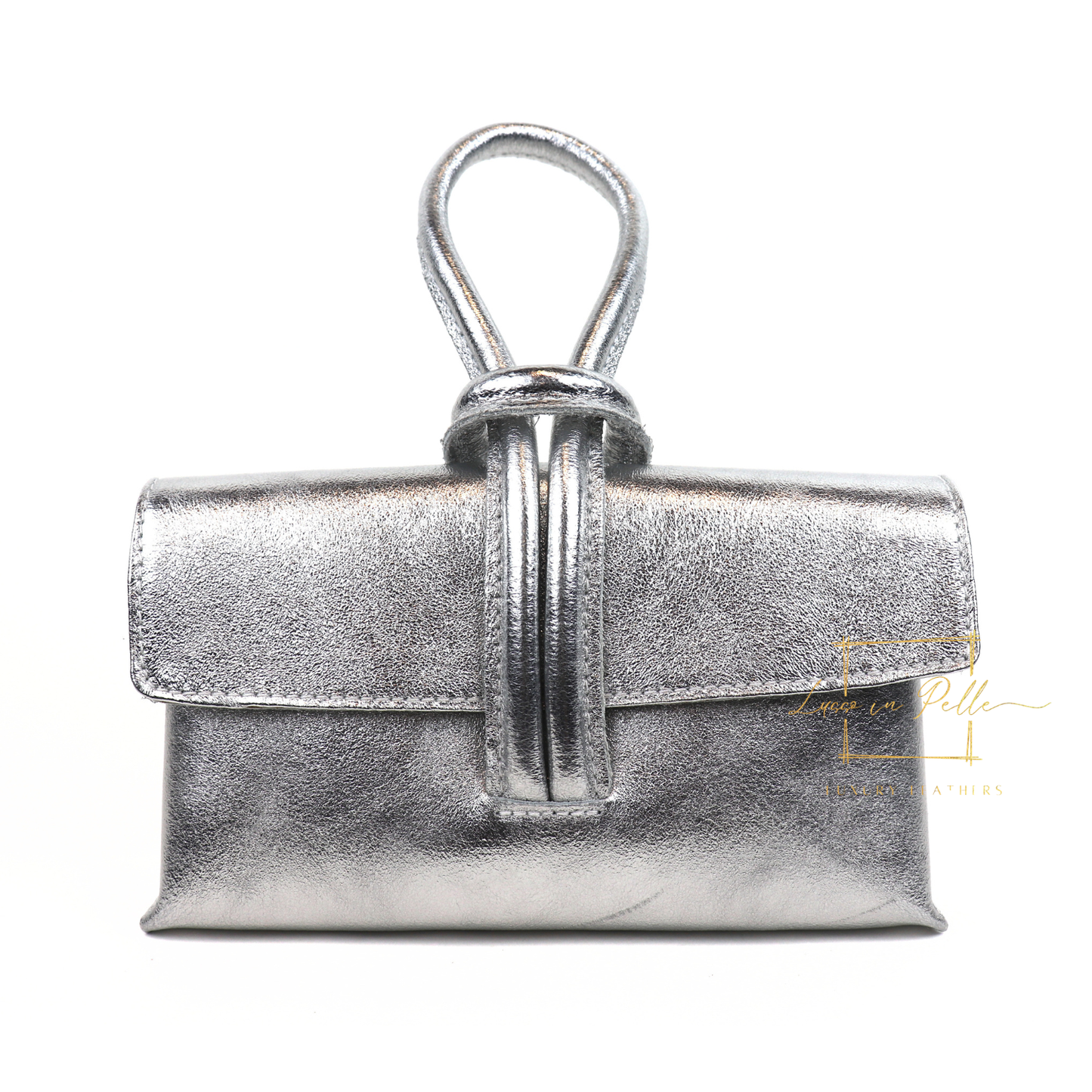 Rose Italian Versatile Leather Bag - Wrist Bag - Clutch Bag