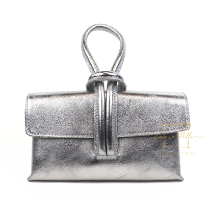 Rose Italian Versatile Leather Bag - Wrist Bag - Clutch Bag