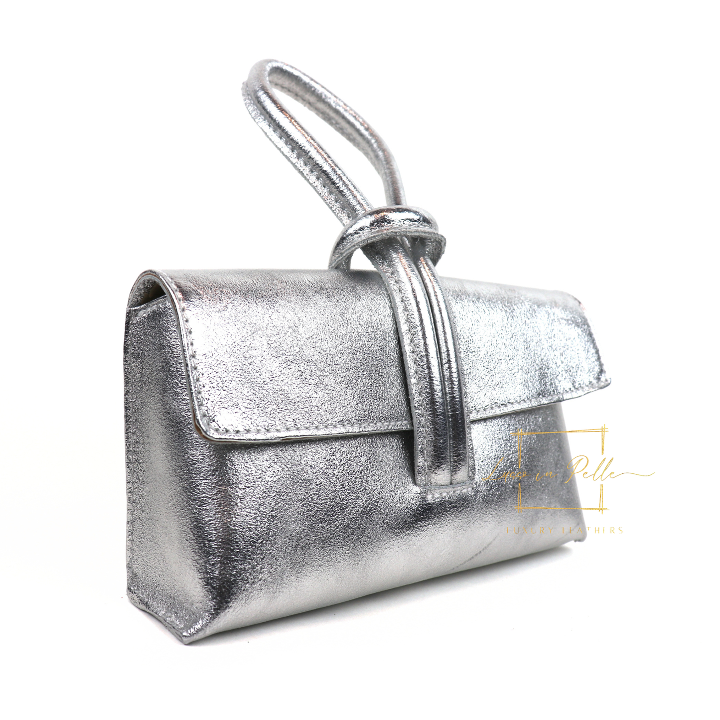 Rose Italian Versatile Leather Bag - Wrist Bag - Clutch Bag