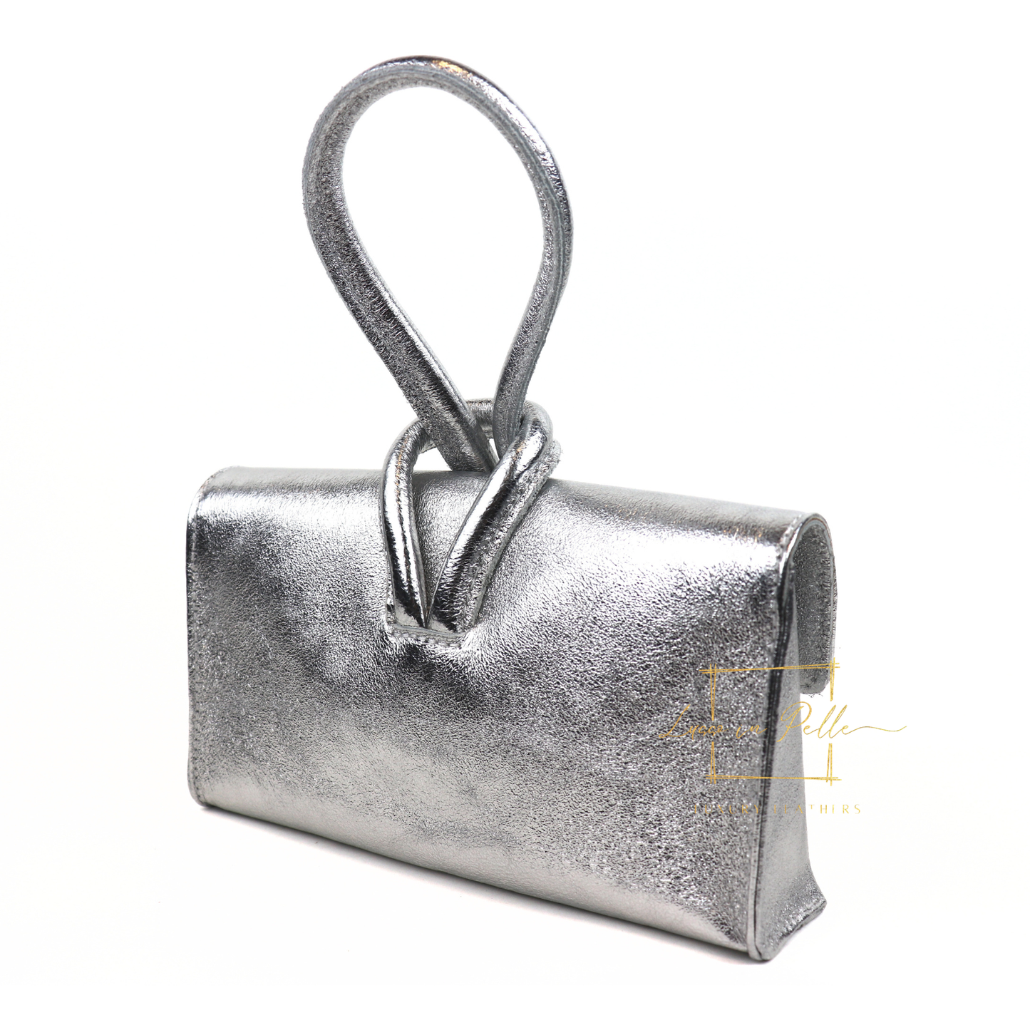 Rose Italian Versatile Leather Bag - Wrist Bag - Clutch Bag