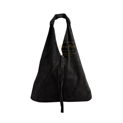 Genuine Suede Hobo Shoulder Bag with Matching Coin Pouch