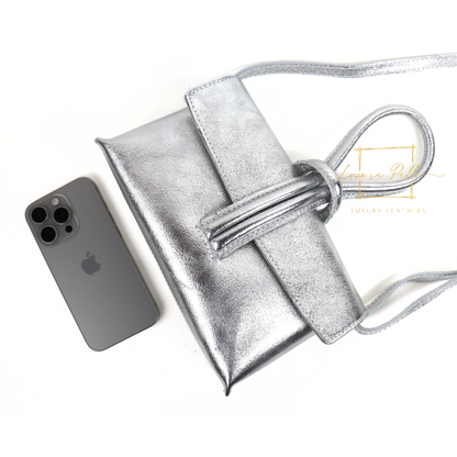 Rose Italian Versatile Leather Bag - Wrist Bag - Clutch Bag