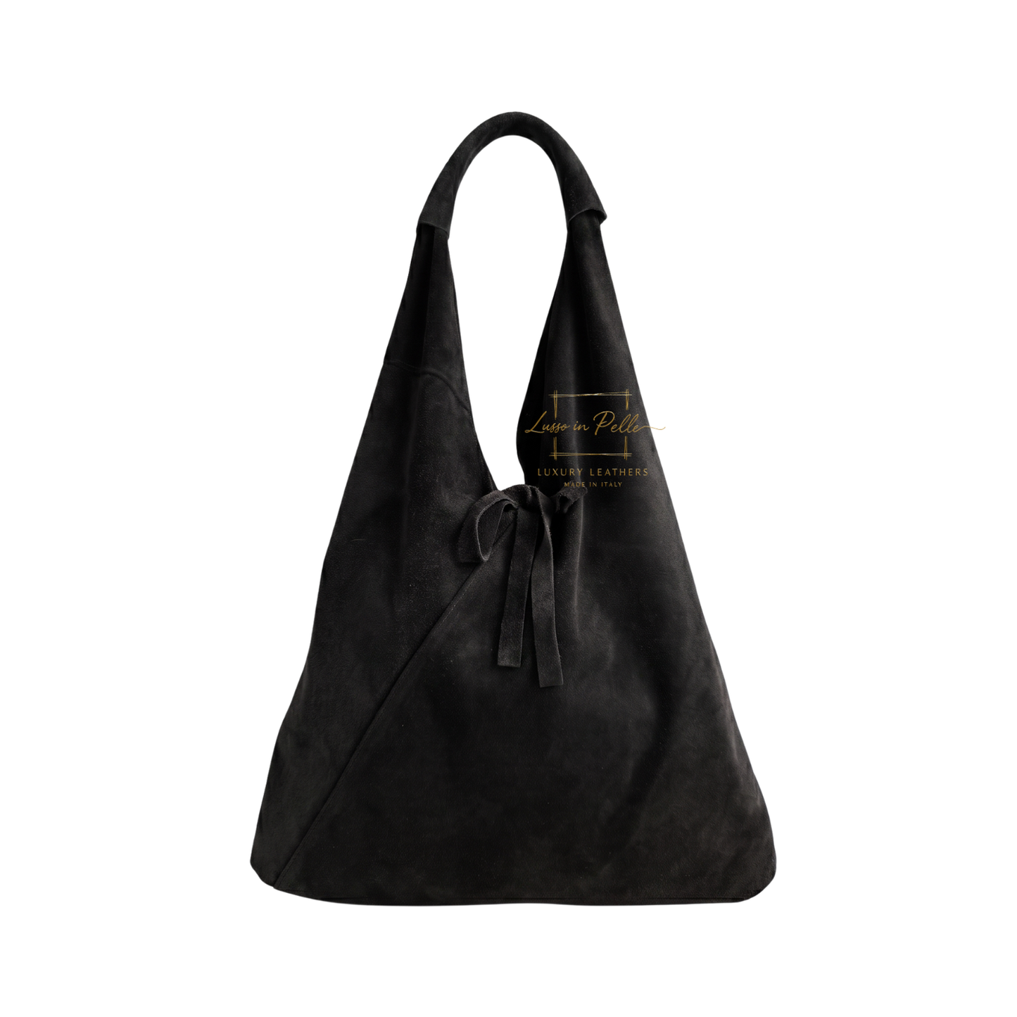 Genuine Suede Hobo Shoulder Bag with Matching Coin Pouch