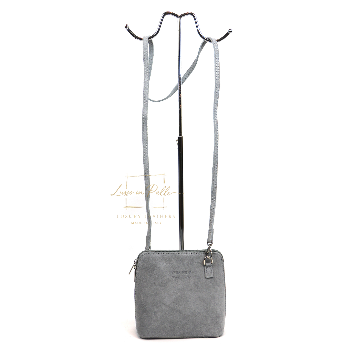 Ella Small Square Suede Crossbody Bag with Detachable Straps