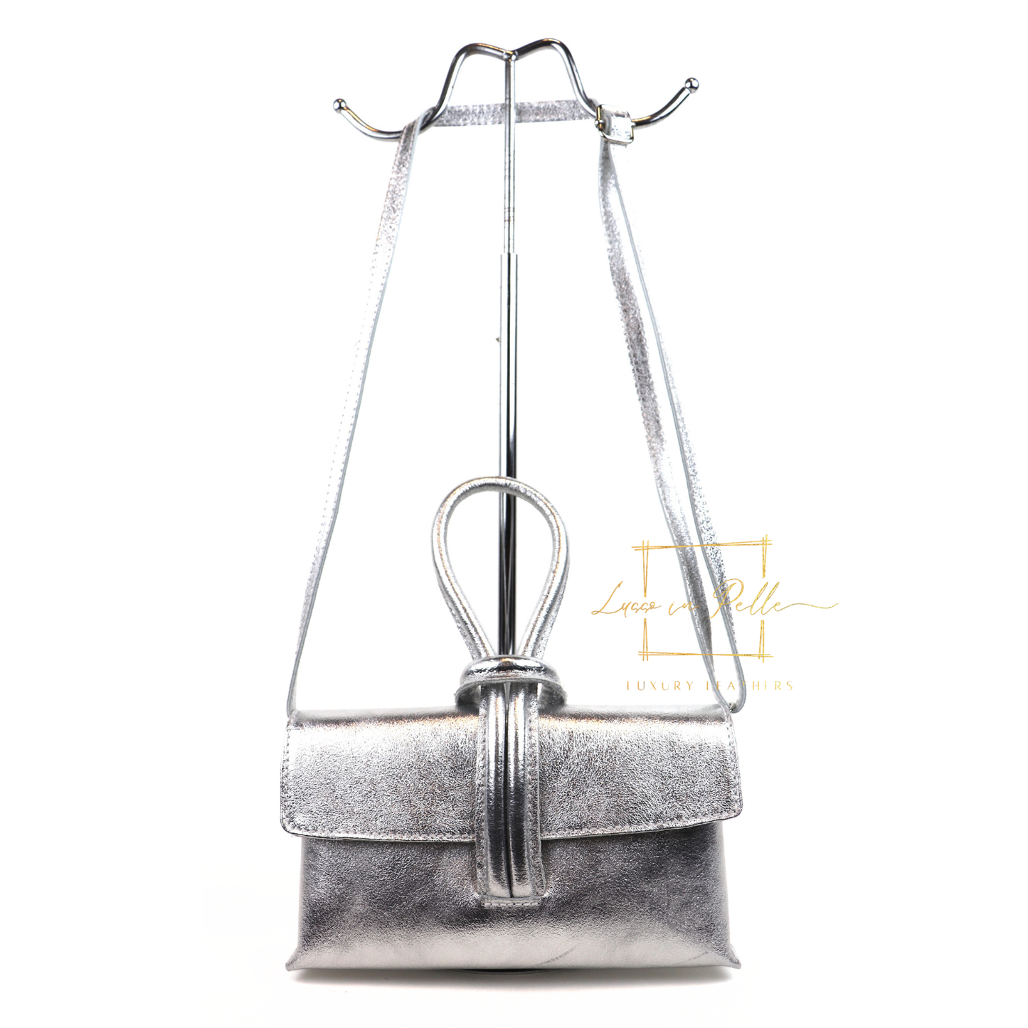 Rose Italian Versatile Leather Bag - Wrist Bag - Clutch Bag