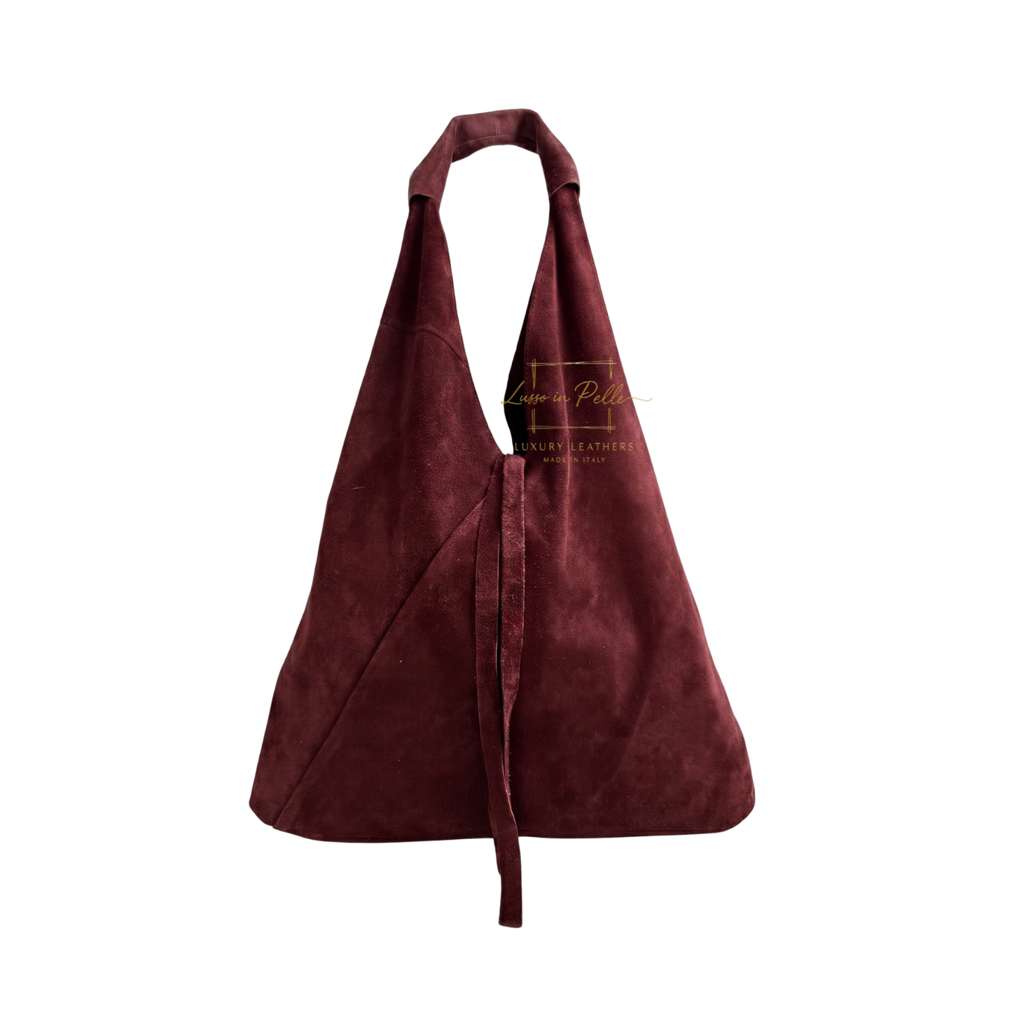 Genuine Suede Hobo Shoulder Bag with Matching Coin Pouch