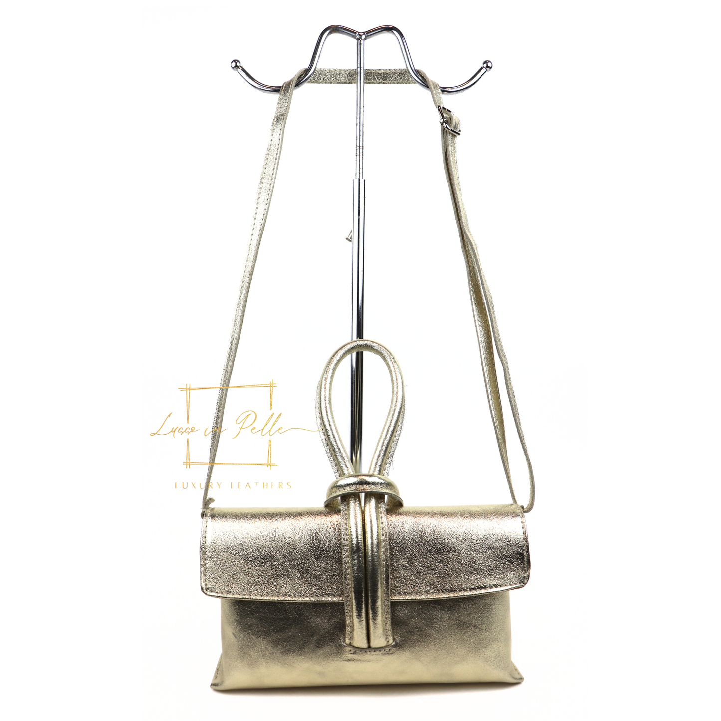 Rose Italian Versatile Leather Bag - Wrist Bag - Clutch Bag