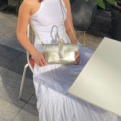 Rose Italian Versatile Leather Bag - Wrist Bag - Clutch Bag