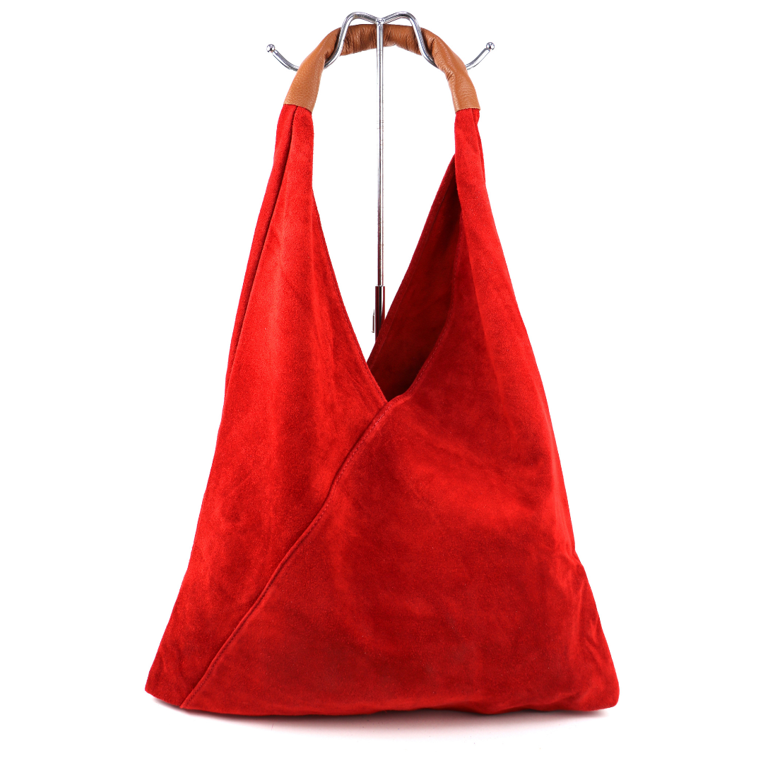 Large Genuine Italian Suede Tote Bag