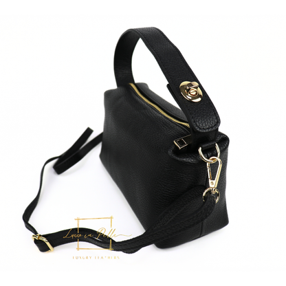 Top Handle Crossbody Leather Bad with Adjustable Detachable Straps