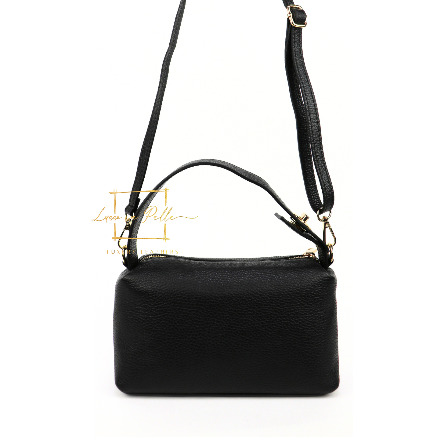 Top Handle Crossbody Leather Bad with Adjustable Detachable Straps