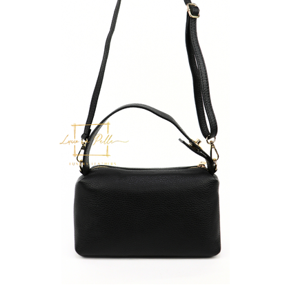 Top Handle Crossbody Leather Bad with Adjustable Detachable Straps