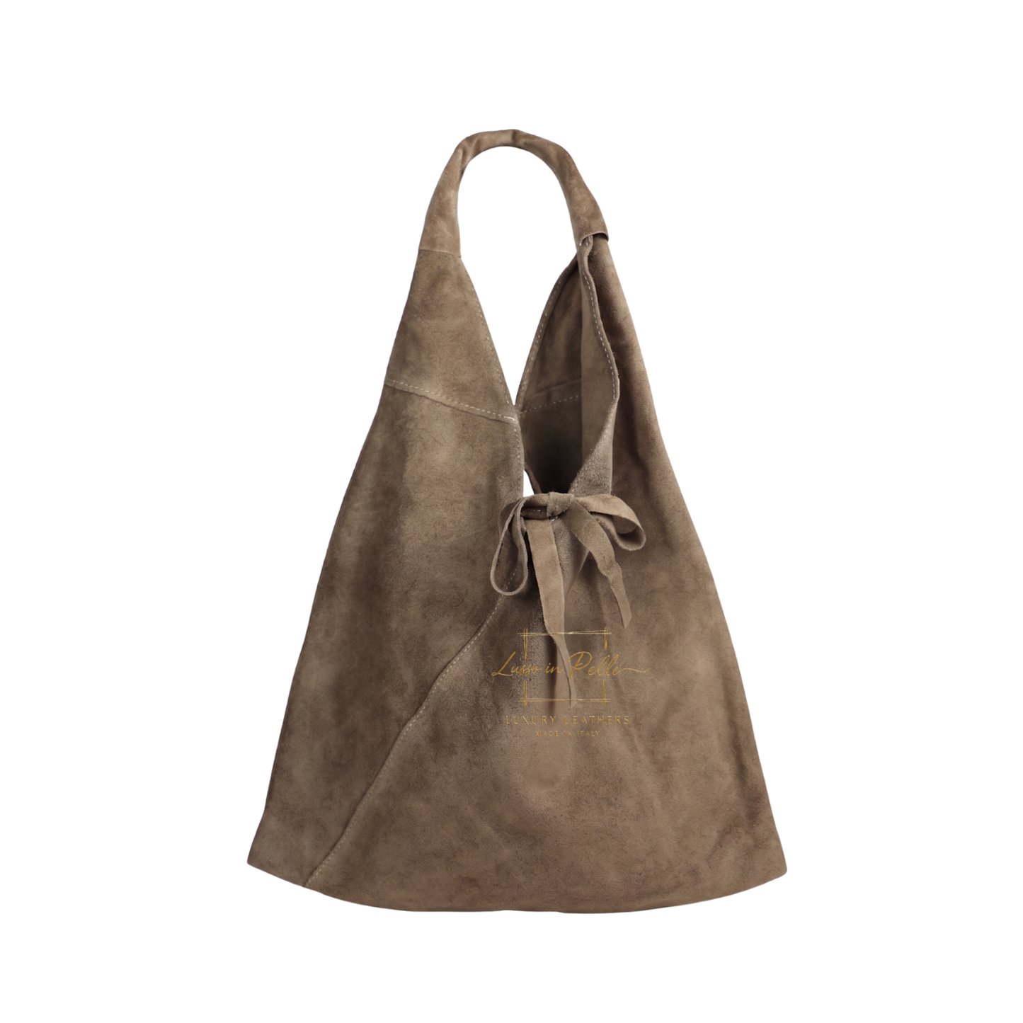 Genuine Suede Hobo Shoulder Bag with Matching Coin Pouch