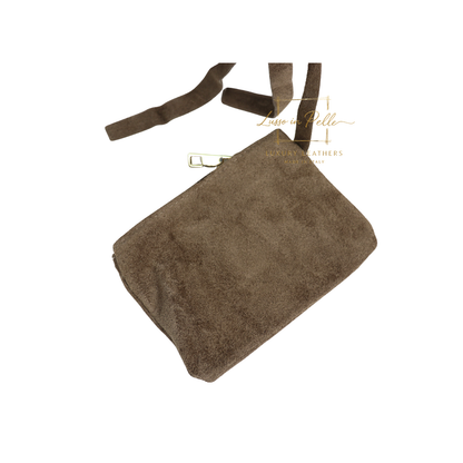 Genuine Suede Hobo Shoulder Bag with Matching Coin Pouch