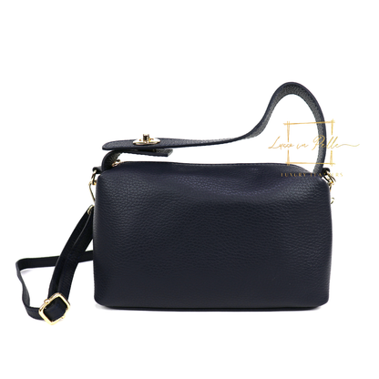 Top Handle Crossbody Leather Bad with Adjustable Detachable Straps