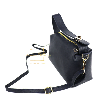 Top Handle Crossbody Leather Bad with Adjustable Detachable Straps