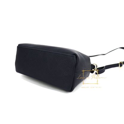 Top Handle Crossbody Leather Bad with Adjustable Detachable Straps