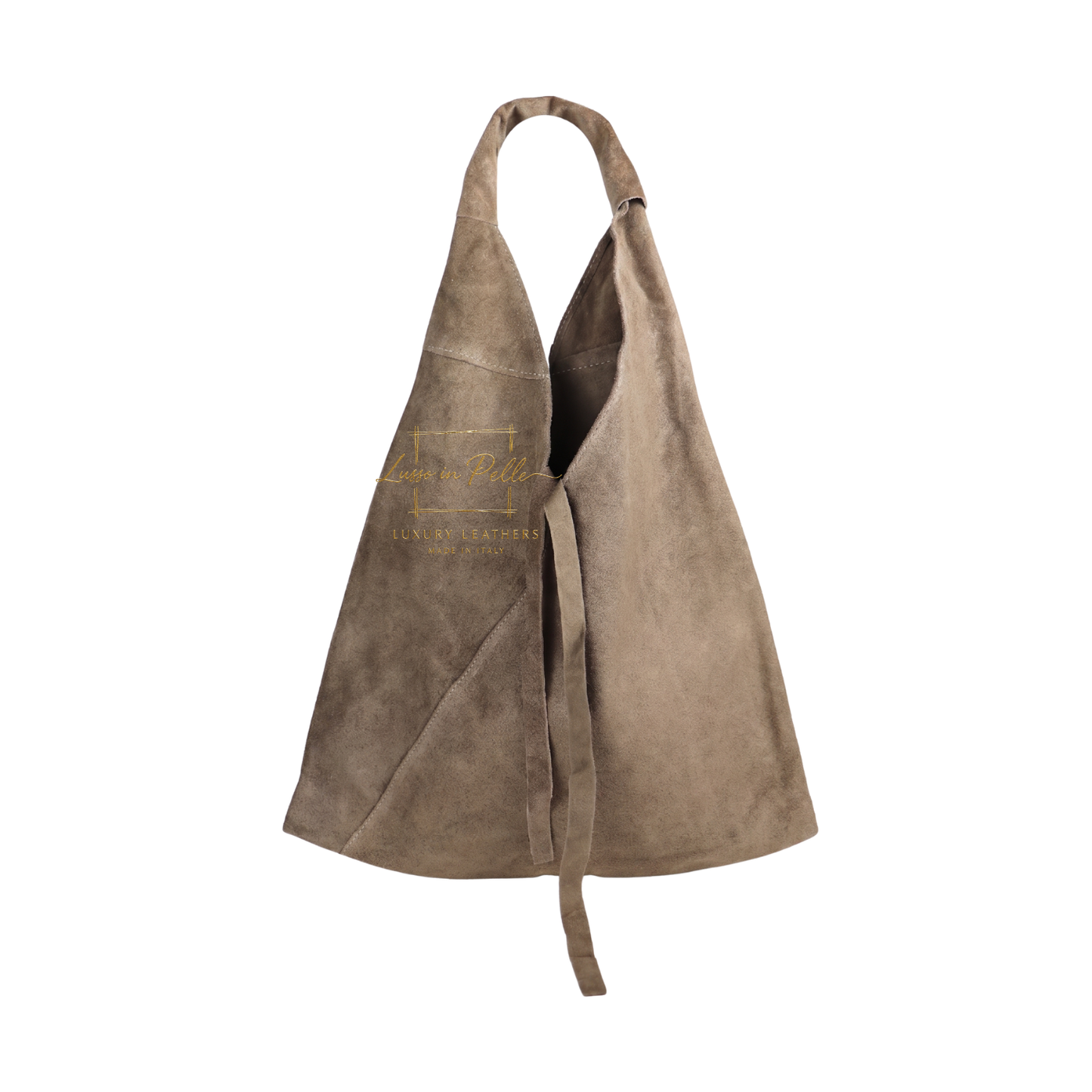 Genuine Suede Hobo Shoulder Bag with Matching Coin Pouch