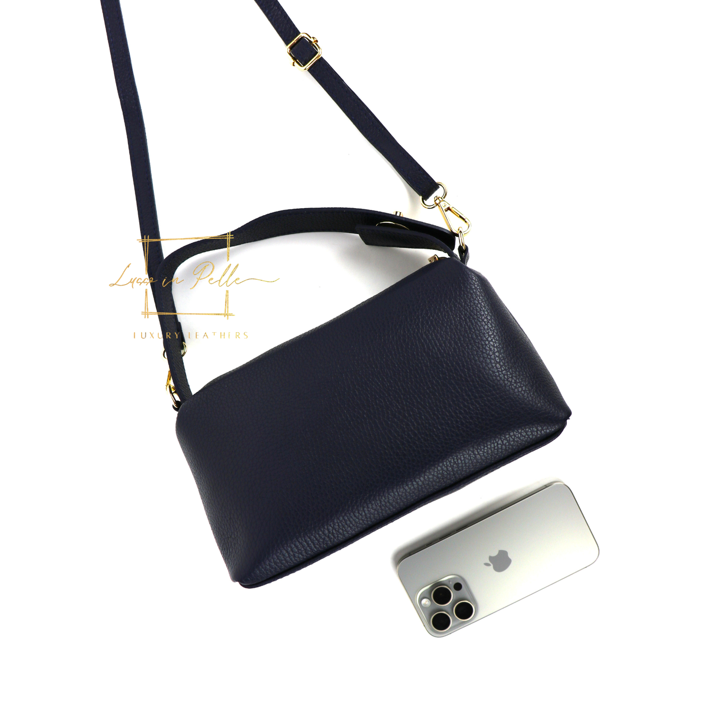 Top Handle Crossbody Leather Bad with Adjustable Detachable Straps
