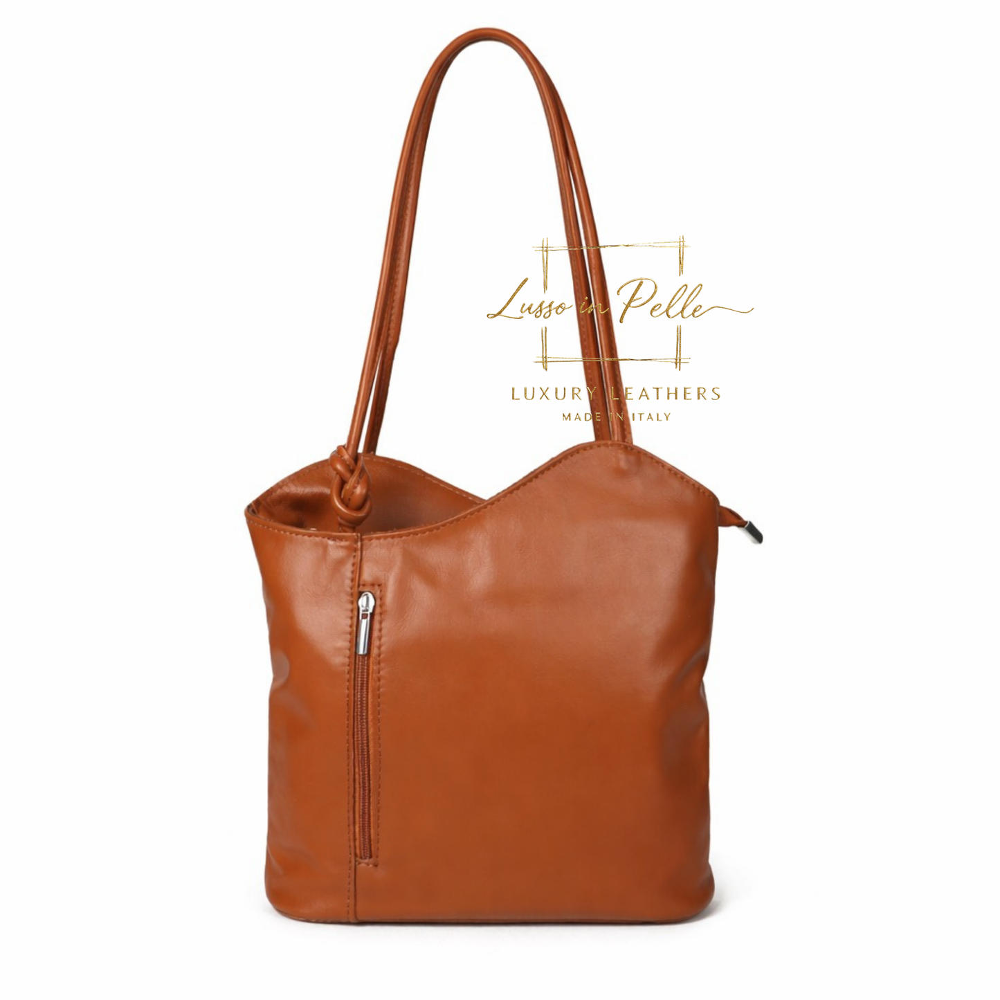 Nappa Leather Convertible Shoulder Bag & Backpack