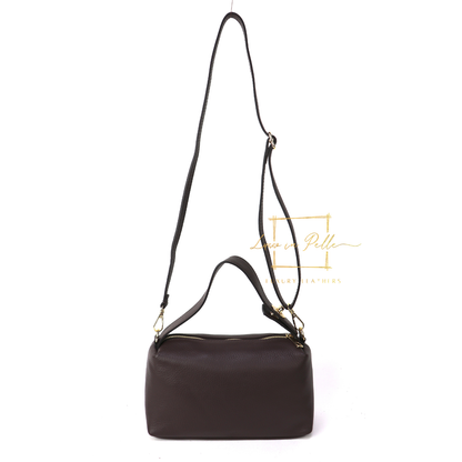 Top Handle Crossbody Leather Bad with Adjustable Detachable Straps