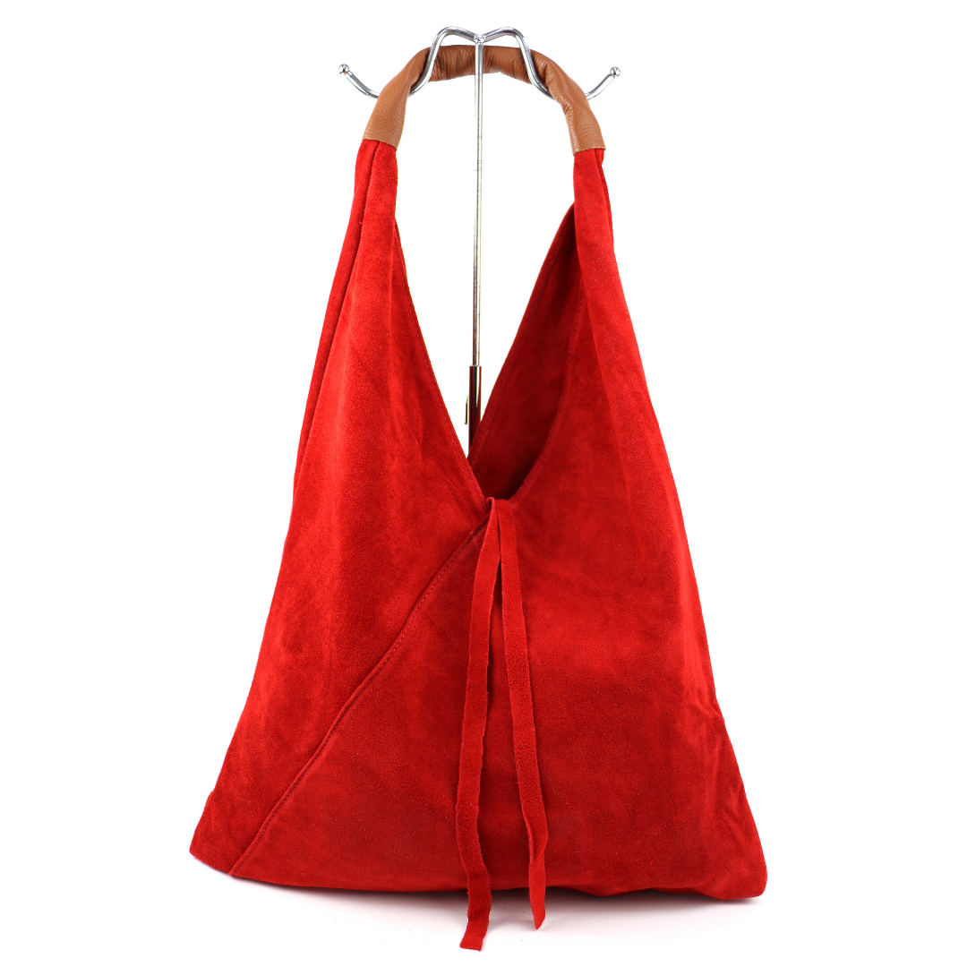 Large Genuine Italian Suede Tote Bag