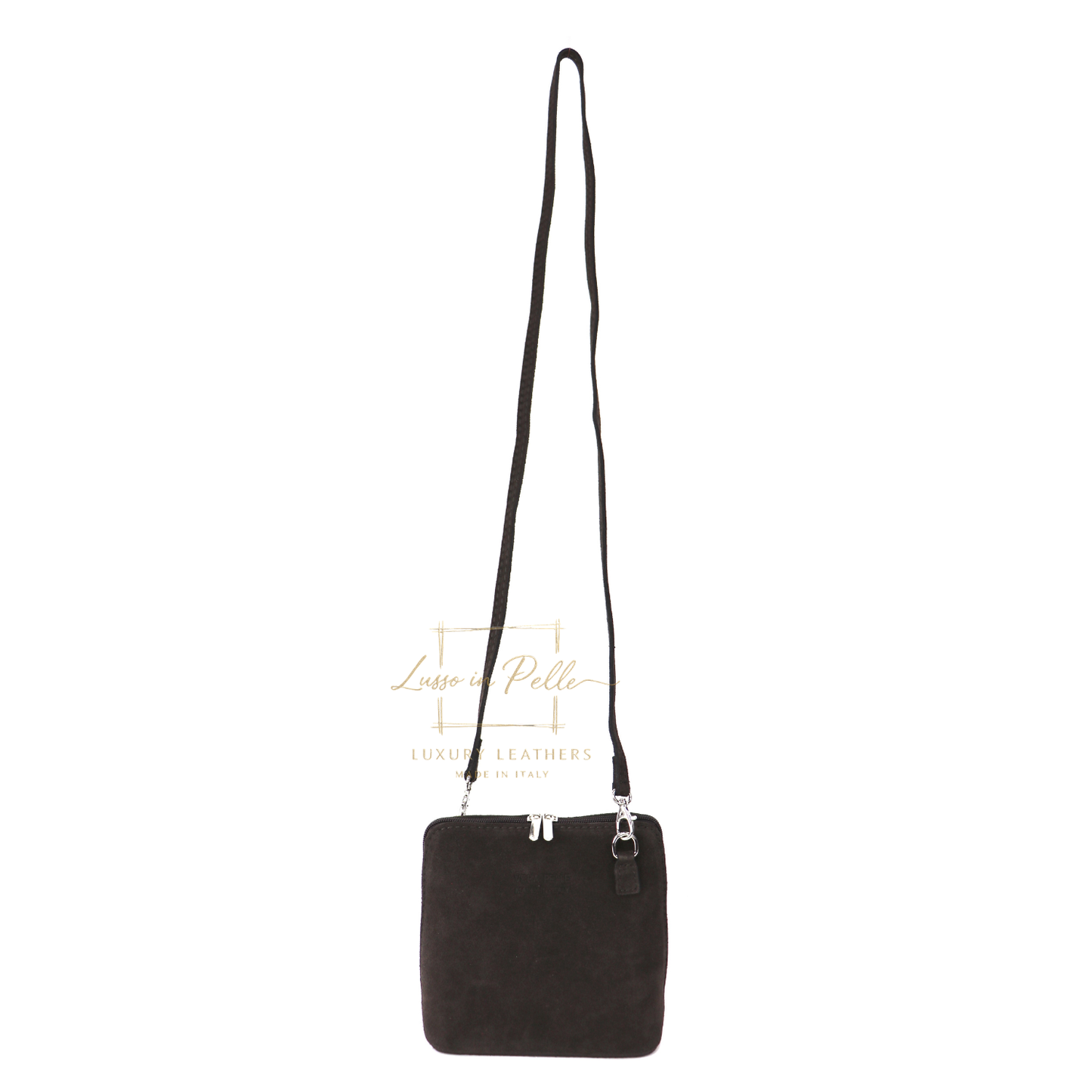 Ella Small Square Suede Crossbody Bag with Detachable Straps