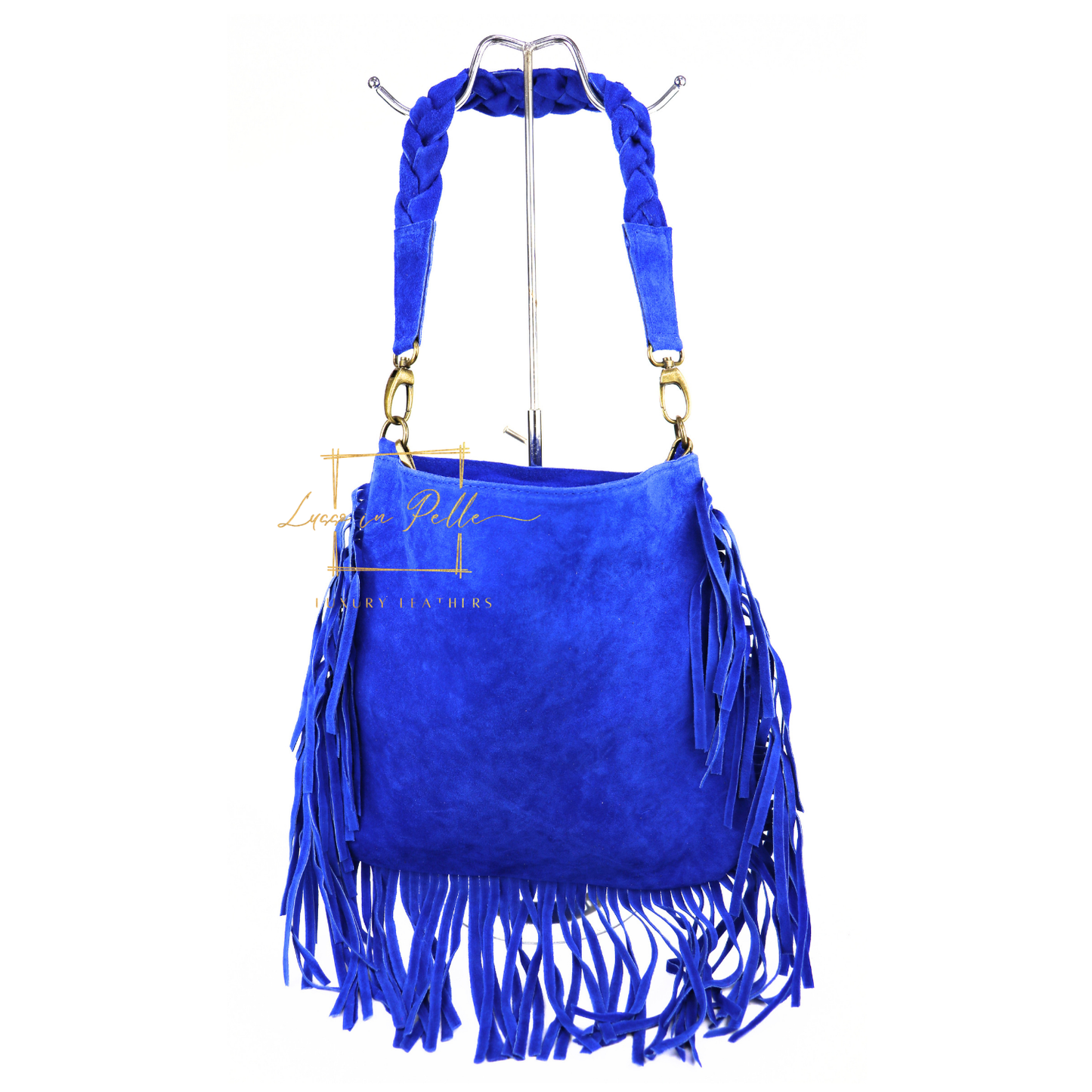 Marina Suede Shoulder & Crossbody Bag with Fringe