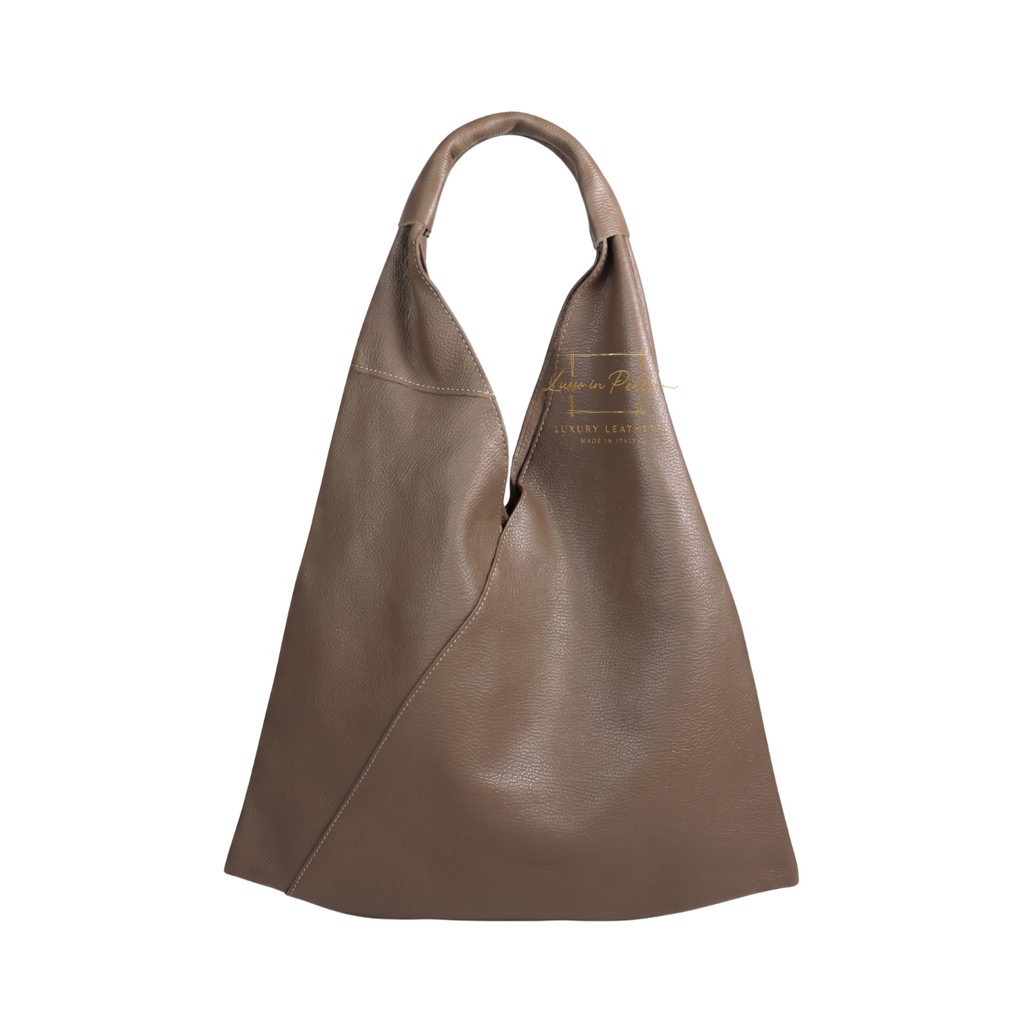 Genuine Leather Hobo Shoulder Bag with Matching Coin Pouch