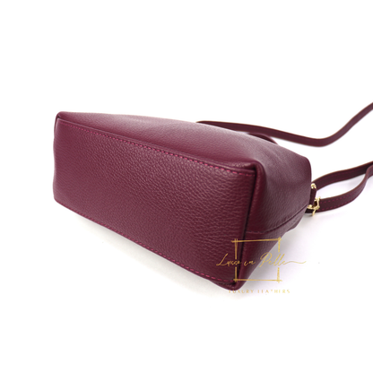 Top Handle Crossbody Leather Bad with Adjustable Detachable Straps