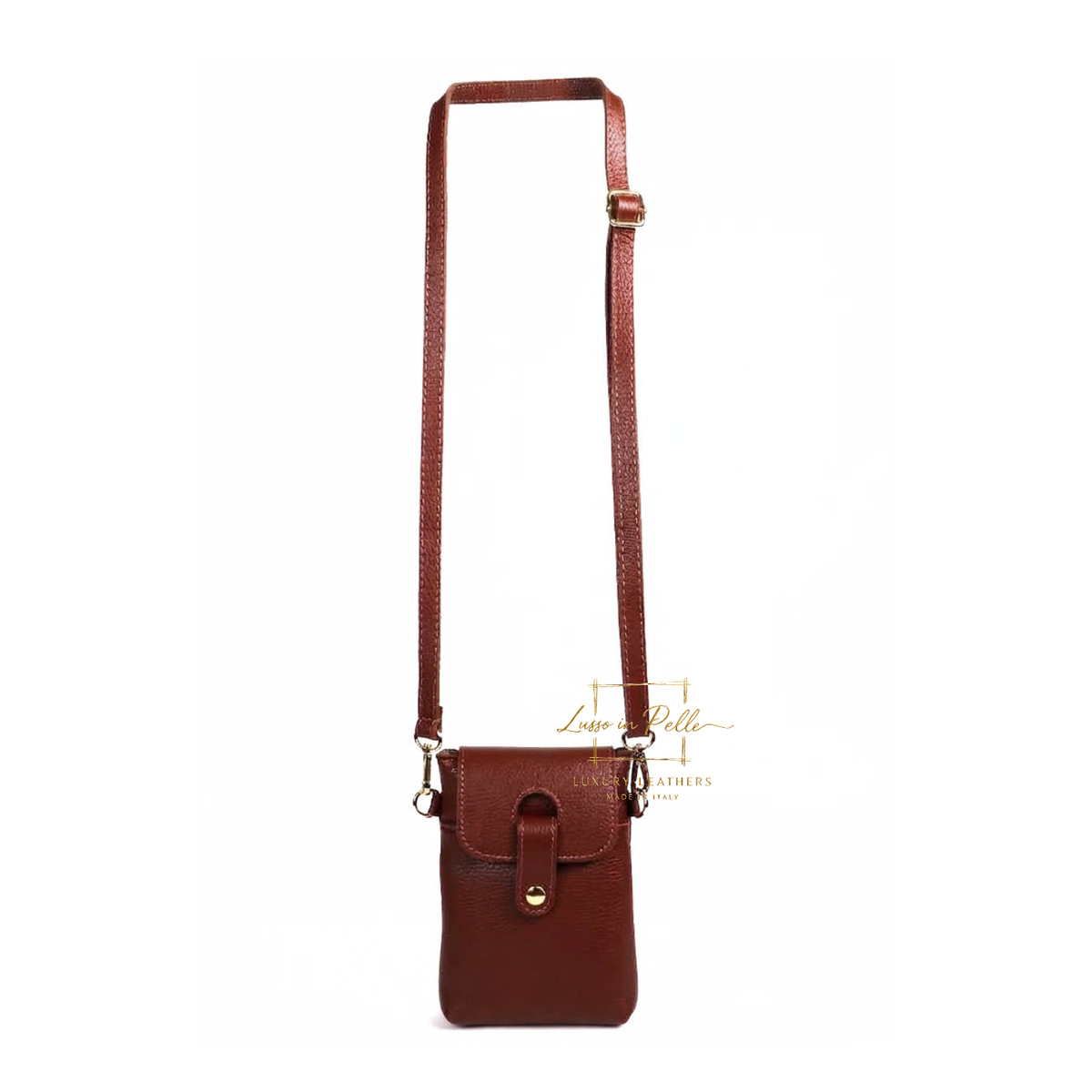 Genuine Leather Compact Phone Crossbody Bag