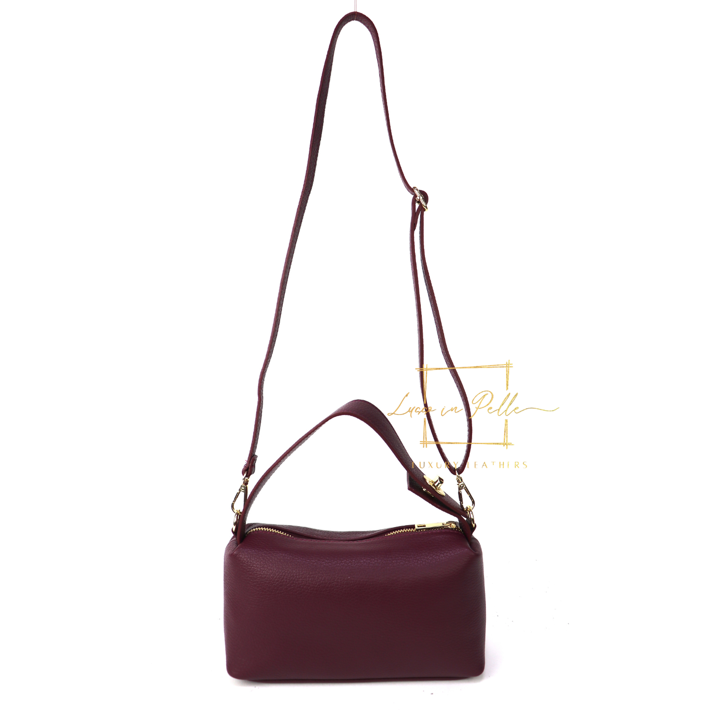 Top Handle Crossbody Leather Bad with Adjustable Detachable Straps