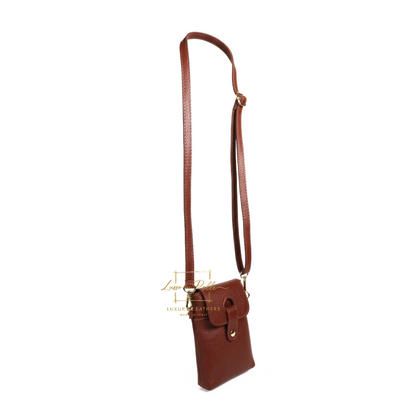 Genuine Leather Compact Phone Crossbody Bag