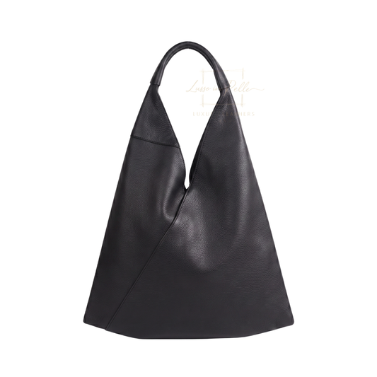 Genuine Leather Hobo Shoulder Bag with Matching Coin Pouch