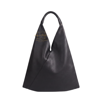 Genuine Leather Hobo Shoulder Bag with Matching Coin Pouch