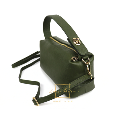 Top Handle Crossbody Leather Bad with Adjustable Detachable Straps