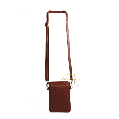 Genuine Leather Compact Phone Crossbody Bag