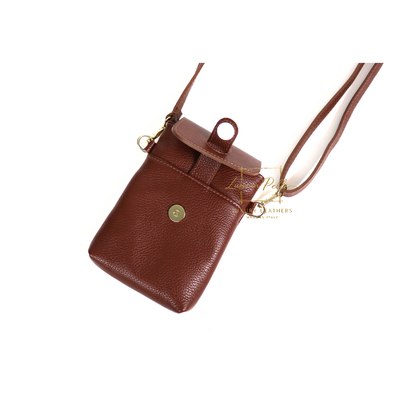 Genuine Leather Compact Phone Crossbody Bag