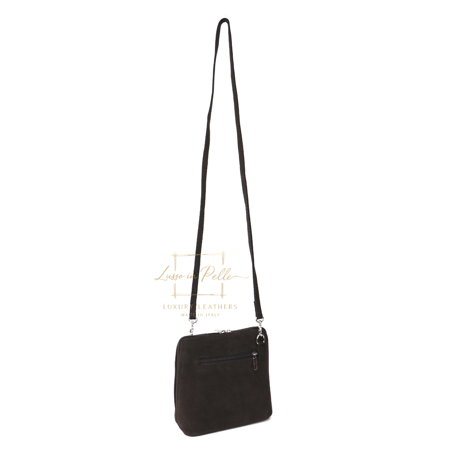 Ella Small Square Suede Crossbody Bag with Detachable Straps