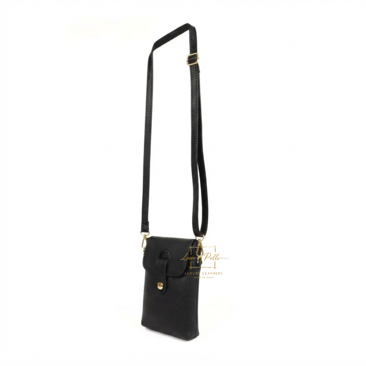 Genuine Leather Compact Phone Crossbody Bag