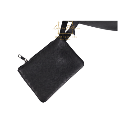Genuine Leather Hobo Shoulder Bag with Matching Coin Pouch