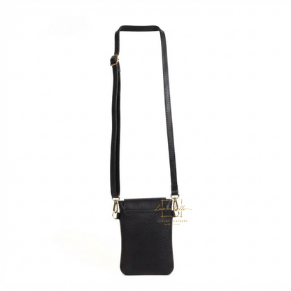Genuine Leather Compact Phone Crossbody Bag