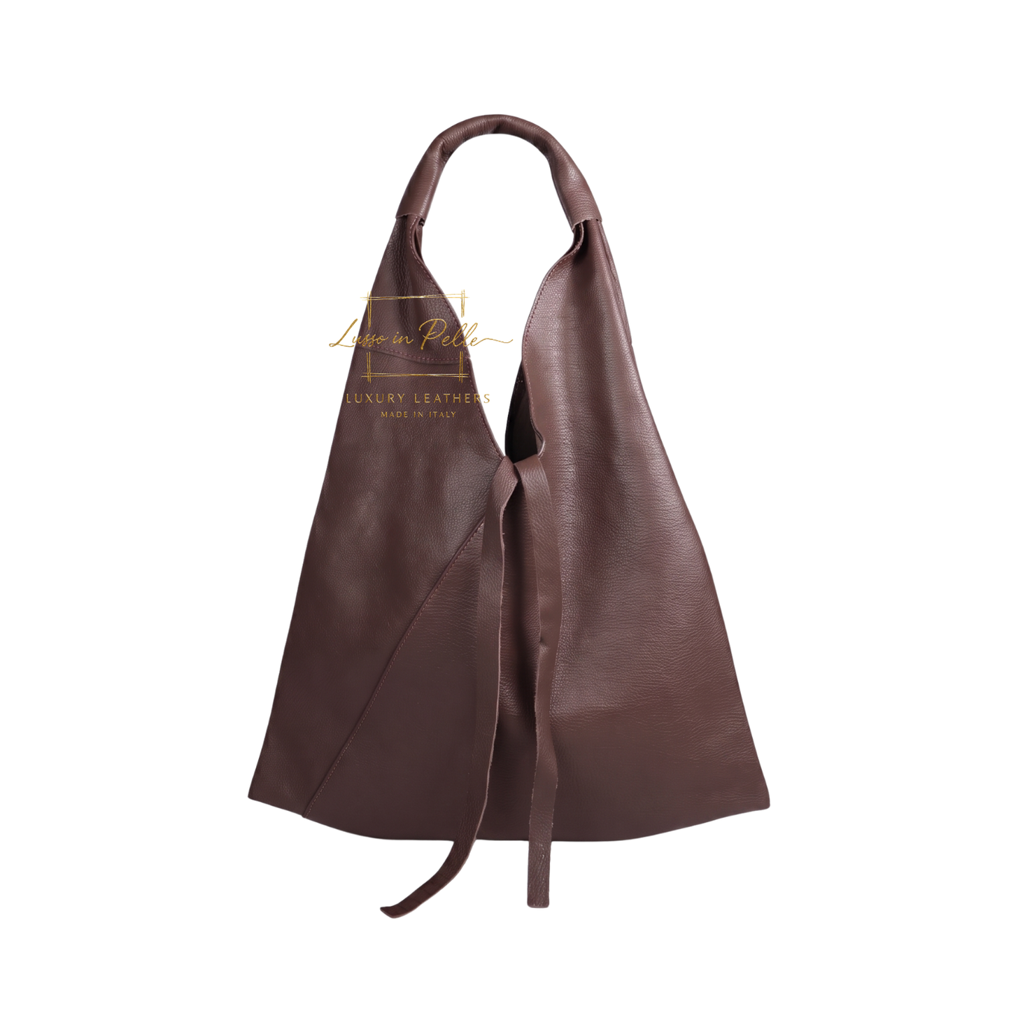 Genuine Leather Hobo Shoulder Bag with Matching Coin Pouch