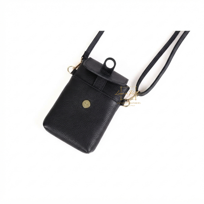 Genuine Leather Compact Phone Crossbody Bag