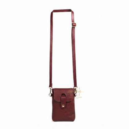 Genuine Leather Compact Phone Crossbody Bag