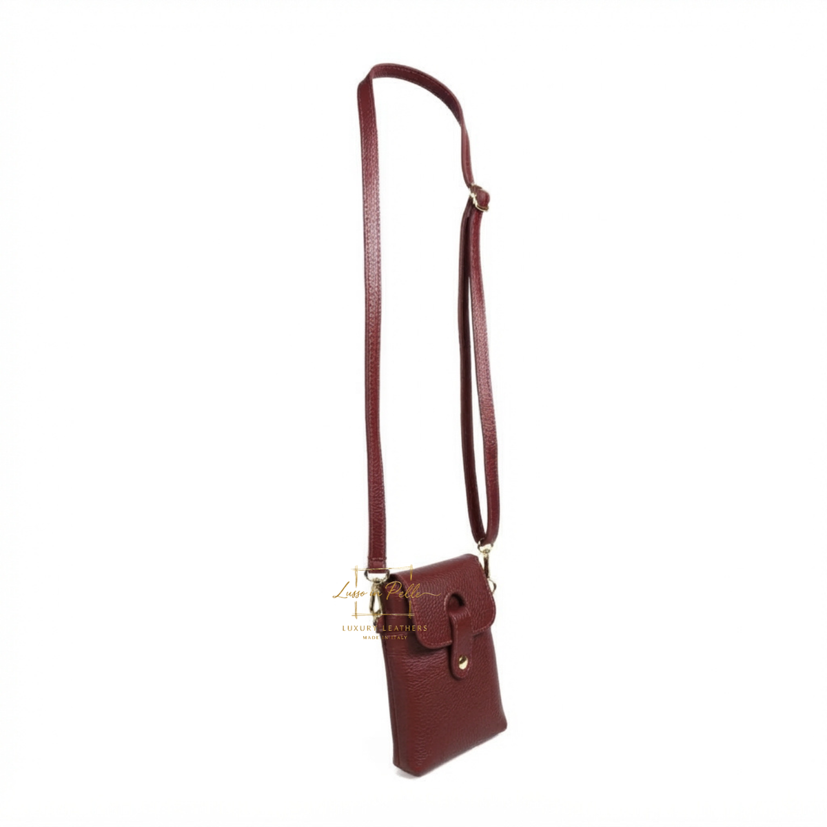 Genuine Leather Compact Phone Crossbody Bag