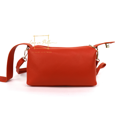 Top Handle Crossbody Leather Bad with Adjustable Detachable Straps